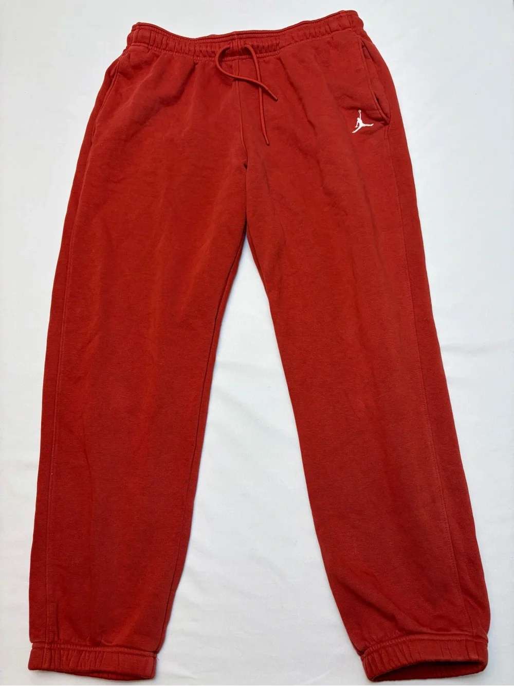 Jordan Jumpman Fleece Jogger Sweatpants Workout Lounge Men Large Rust Red Orange